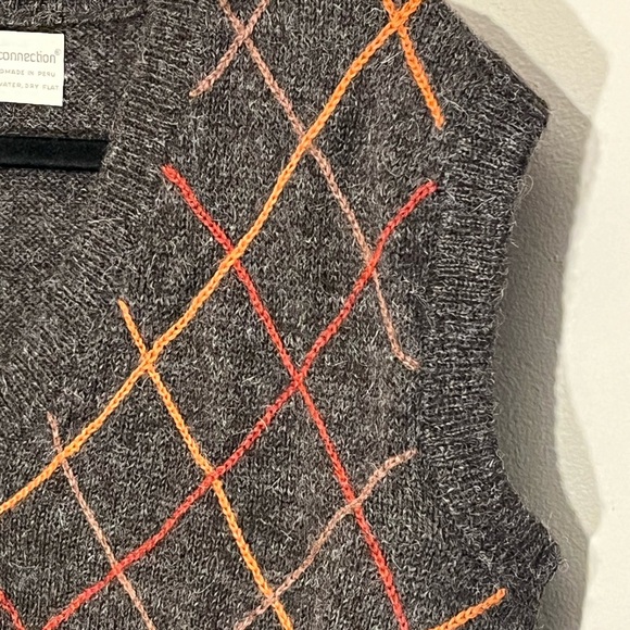 Peruvian Connection Men's Alpaca Wool Sweater V Neck Vest Medium Multicolor (G) - Picture 5 of 11